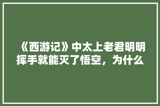《西游记》中太上老君明明挥手就能灭了悟空，为什么就是不真正动手呢，芭蕉扇阅读答案
