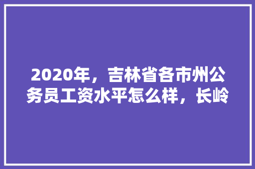 2020年，吉林省各市州公务员工资水平怎么样，长岭公务员考试题及答案 教育科普